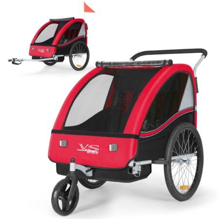 Tiggo VS 2 in 1 Kinderanhänger Fahrradanhänger Anhänger mit Buggy Set Jogger