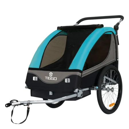 Tiggo S2 Kinderanhänger mit Federung Jogger 2 in 1 Kinder Buggy Fahrradanhänger Anhänger 1 bis 2 Kinder Kinderanhänger 60502